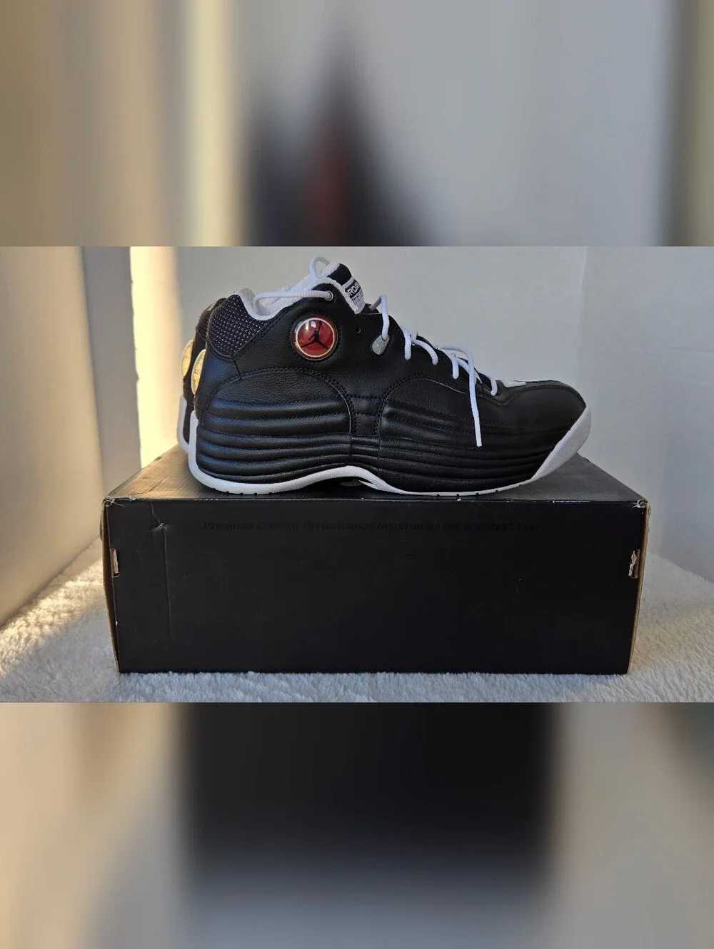 VNFS Nike Air Jordan Jumpman Team 1 Black White Red 644938-002 Size 9.5 OG Box